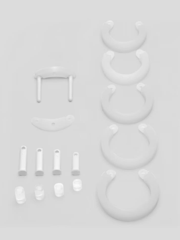 Lightweight Resin Chastity Cage – White Secure Lock Design
